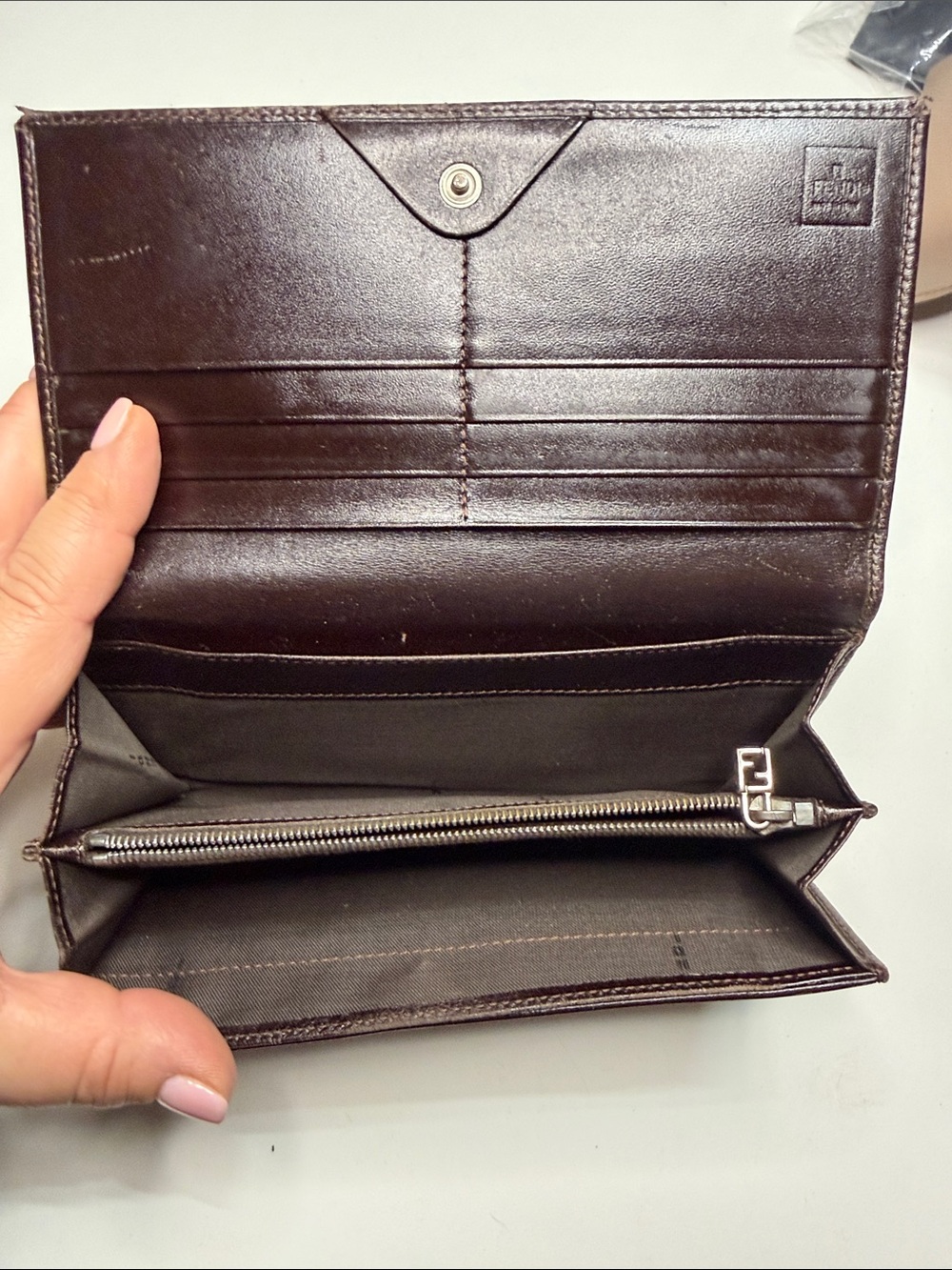 Fendi Brown Zucca Folded Continental Wallet - Picture 7 of 8